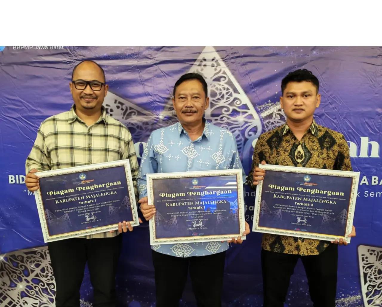 Prestasi Dinas Pendidikan pada Ajang BPMP Jawa Barat Award Tahun 2025